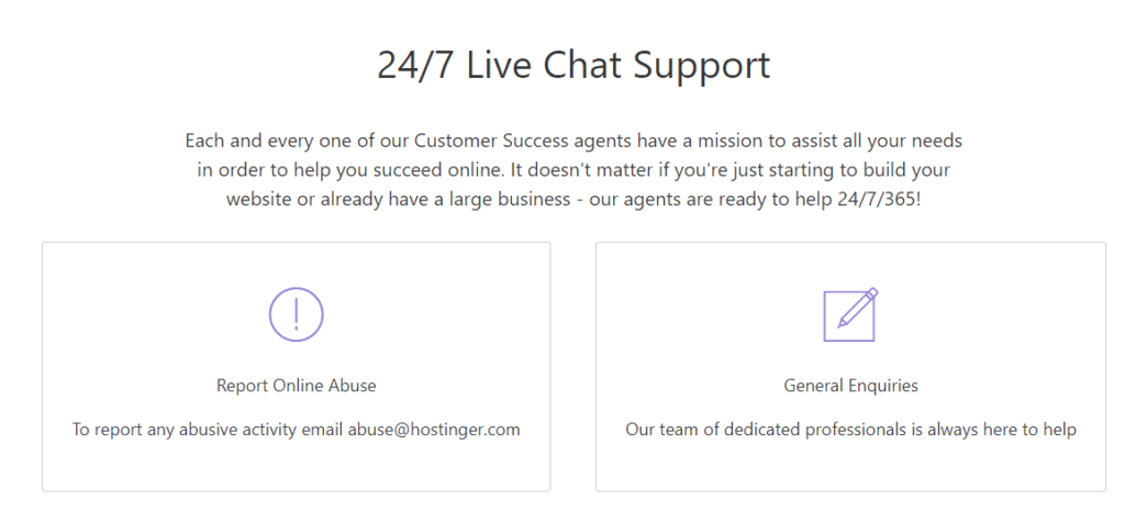 Hostinger Chat Support