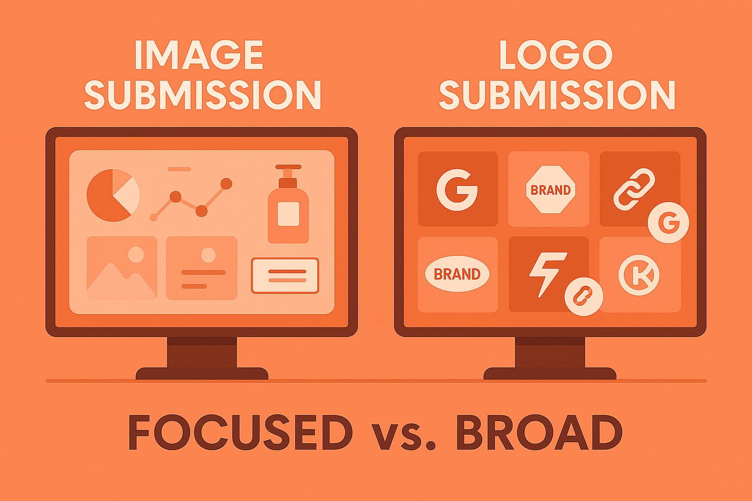 A split-screen comparison