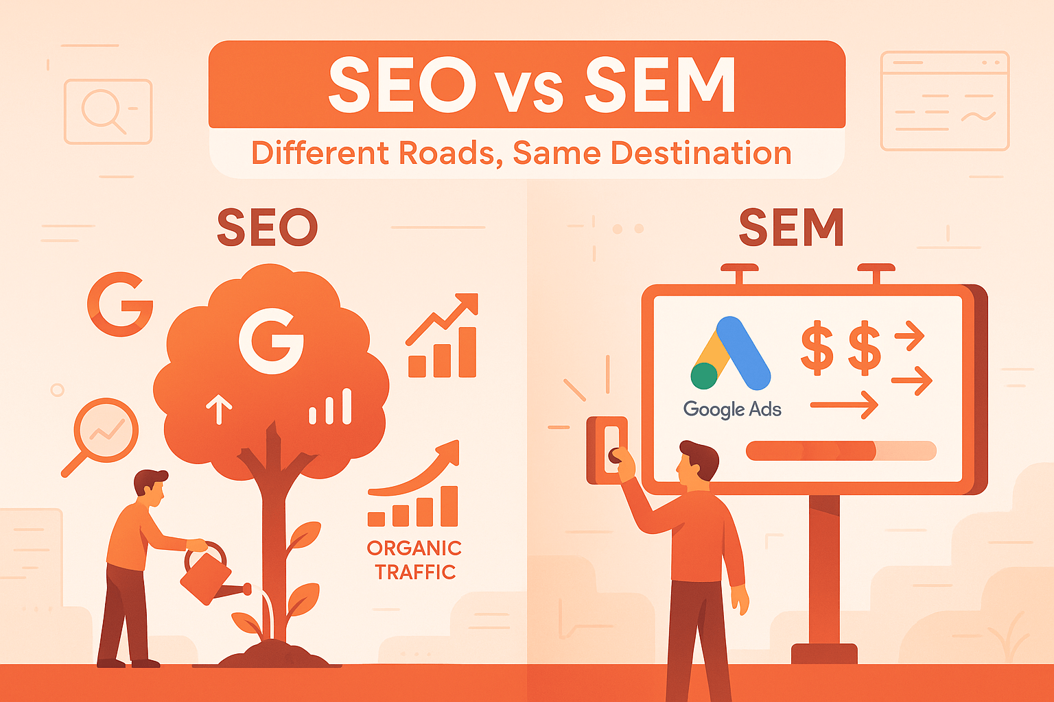 SEO vs SEM What is the Difference & How They Work Together