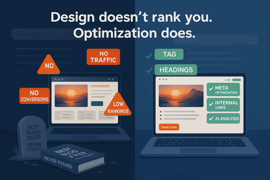 deigning Not Rank your website