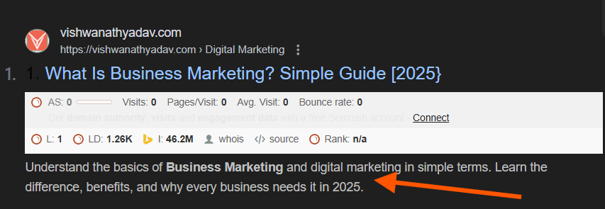meta description